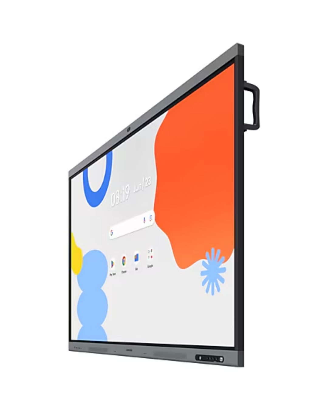 Samsung WAF Series Interactive Touch Screen LH86WAFPLGCXUE b Samsung LH86WAFPLGCXUE 86 inch interactive Android E-Board touch display with built-in camera front view b