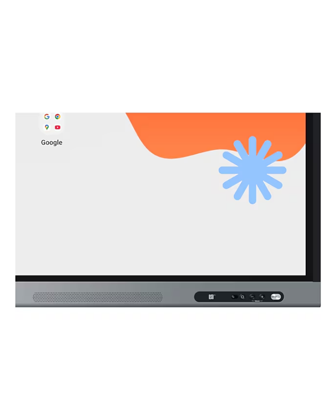 Samsung WAF Series Interactive Touch Screen LH75WAFPLGCXUE B Samsung LH75WAFPLGCXUE 75 inch interactive Android E-Board touch display with built-in camera front view B