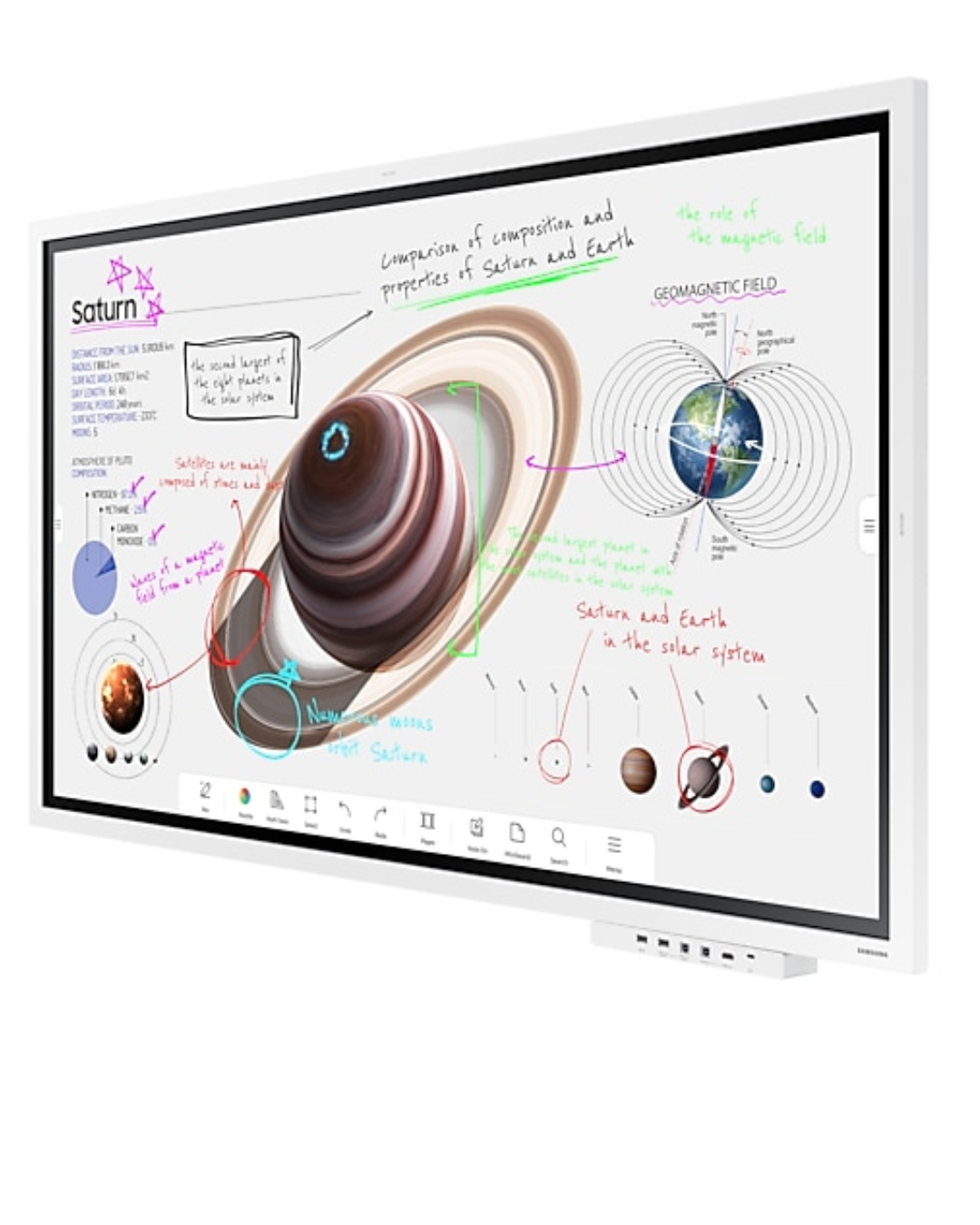 Samsung Flip Pro Smart Whiteboard LH55WMBWBGCXUE Samsung LH55WMBWBGCXUE 55 inch Flip Pro interactive 4K display front view
