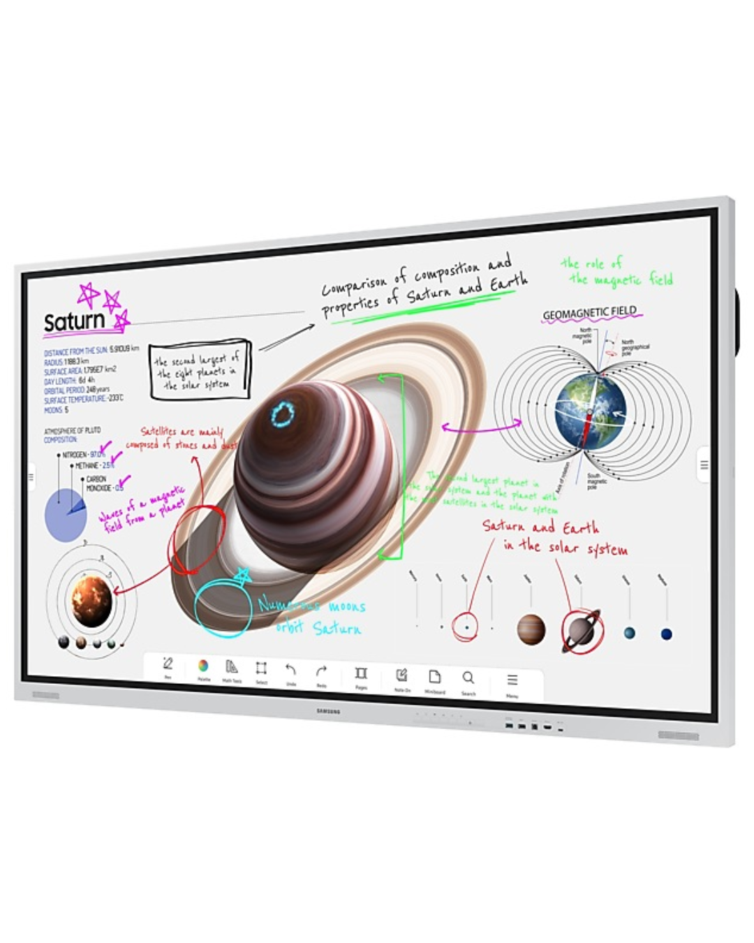 Samsung Flip Pro Smart Whiteboard LH75WMBWLGCXUE Samsung LH75WMBWLGCXUE 75 inch Flip Pro interactive 4K display front view