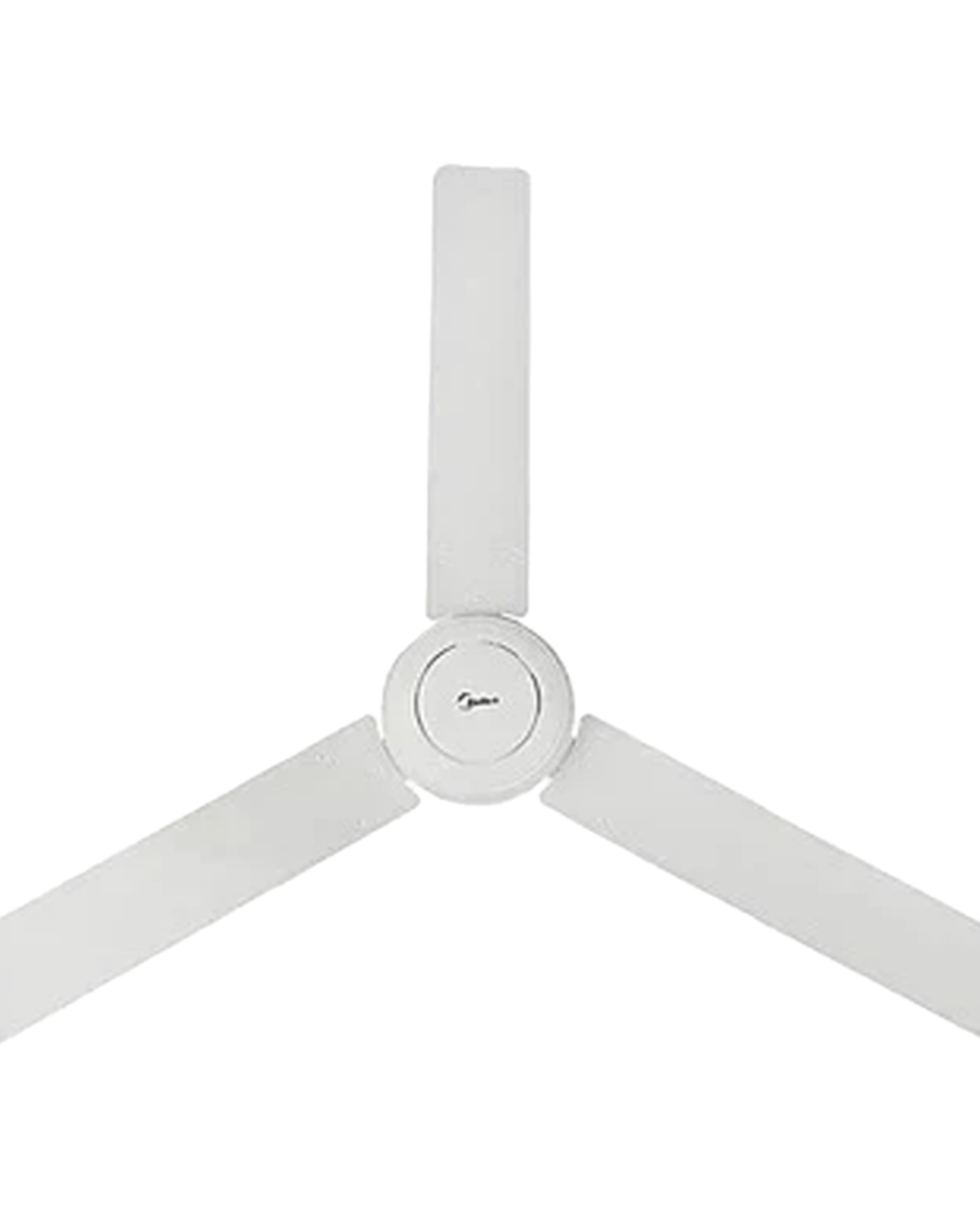 Midea Ceiling Fan FC-140-DD Product Shot Underneath view of Midea electric ceiling fan unit showing the clean sleek blade layout