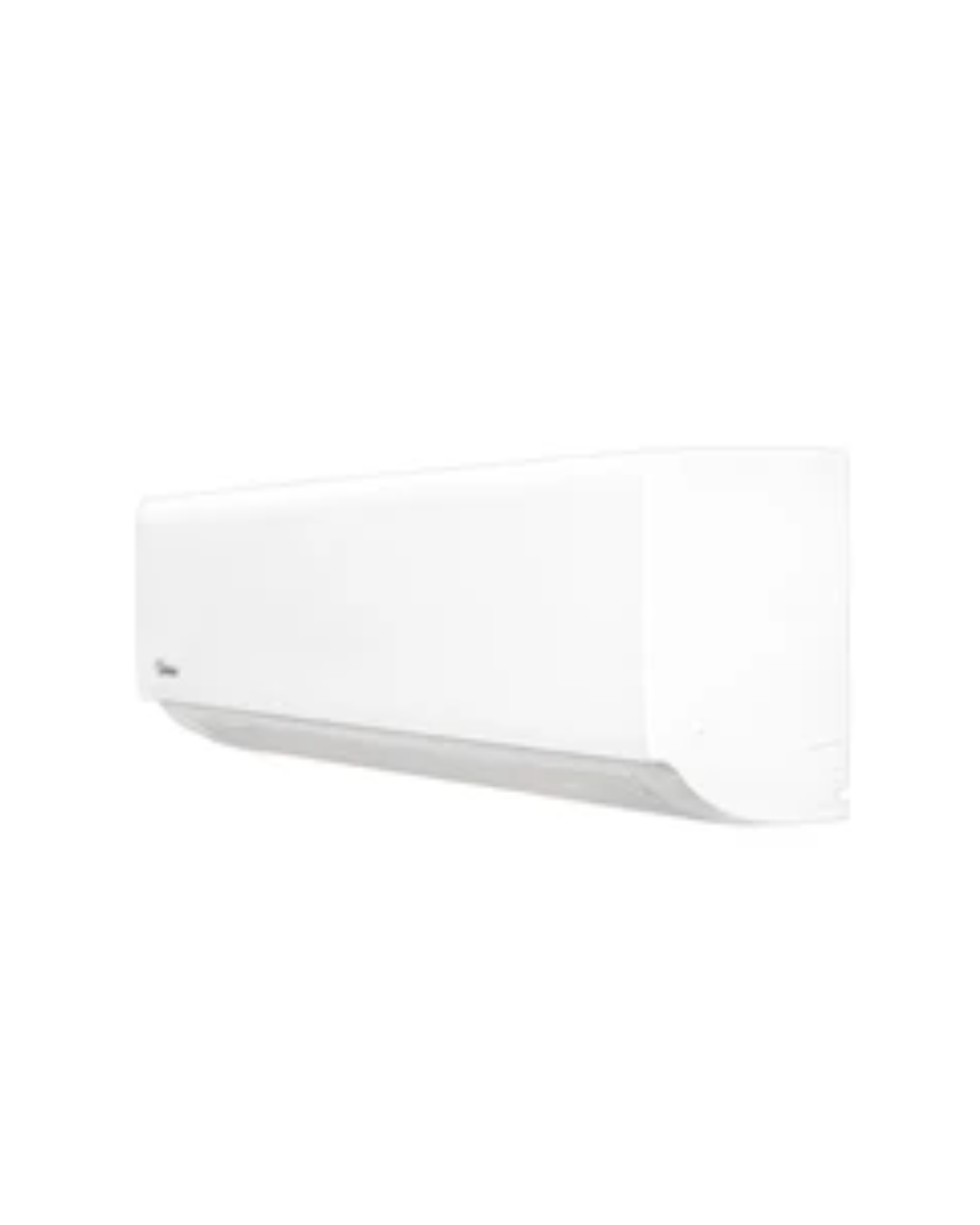 Midea 2.5HP Inverter AC MSAGDU-24CRFN8 Product Shots Views of Midea 2.5HP indoor split inverter air conditioner indoor unit showing the clean sleek white layout casing with digital LED display panel