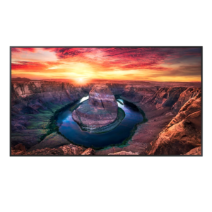 Front view of Samsung 50-inch indoor non-touch commercial standalone display screen showing the thin symmetrical border layout