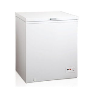 Front view of Midea chest freezer unit showing the clean sleek casing display layout