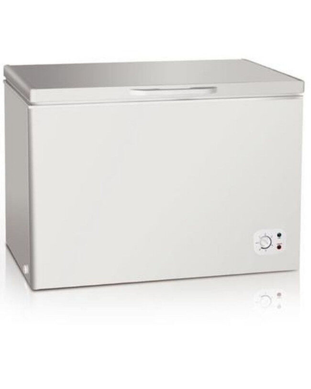 Midea Freezer MDRC398FZG43 Product Shots Views of Midea chest freezer unit showing the clean sleek casing display layout