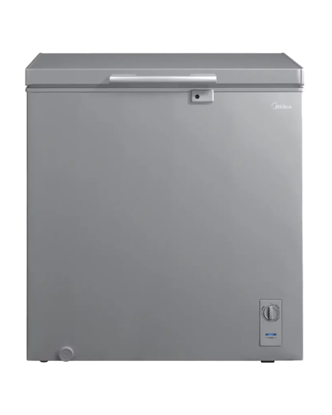 Midea Freezer MDRC362FZG43D Product Shot Front view of Midea chest freezer unit showing the clean sleek casing display layout