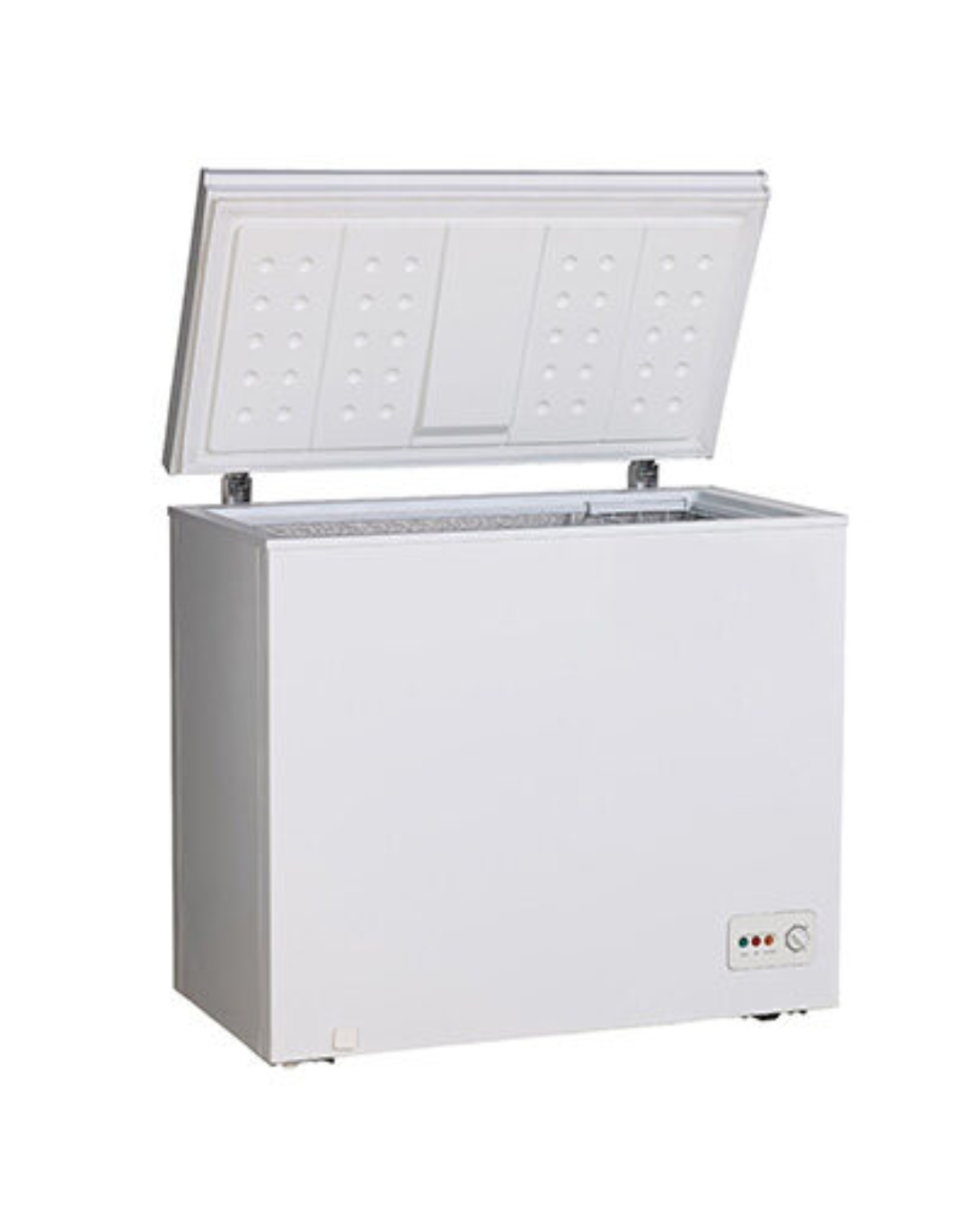 Midea Freezer MDRC207SLF01 Product Shots Views of Midea chest freezer unit showing the clean sleek casing display layout